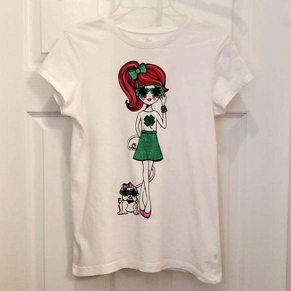 The Children's Place Other - The Children's Place Shamrock Lucky Girl Tshirt XL 14 St. Patrick's Day